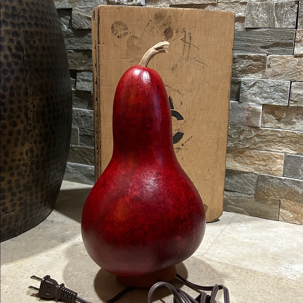 MEADOWBROOKE GOURDS Large Lit Santa Gourd Plug in Light - Picture 6 of 10